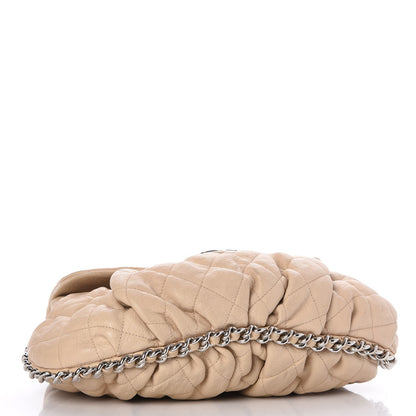 Chanel Washed Lambskin Quilted Medium Chain Around Messenger Light Beige 4 of 8