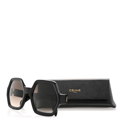 Celine Acetate Octagon Polarized Sunglasses CL40131 Black 10 of 10