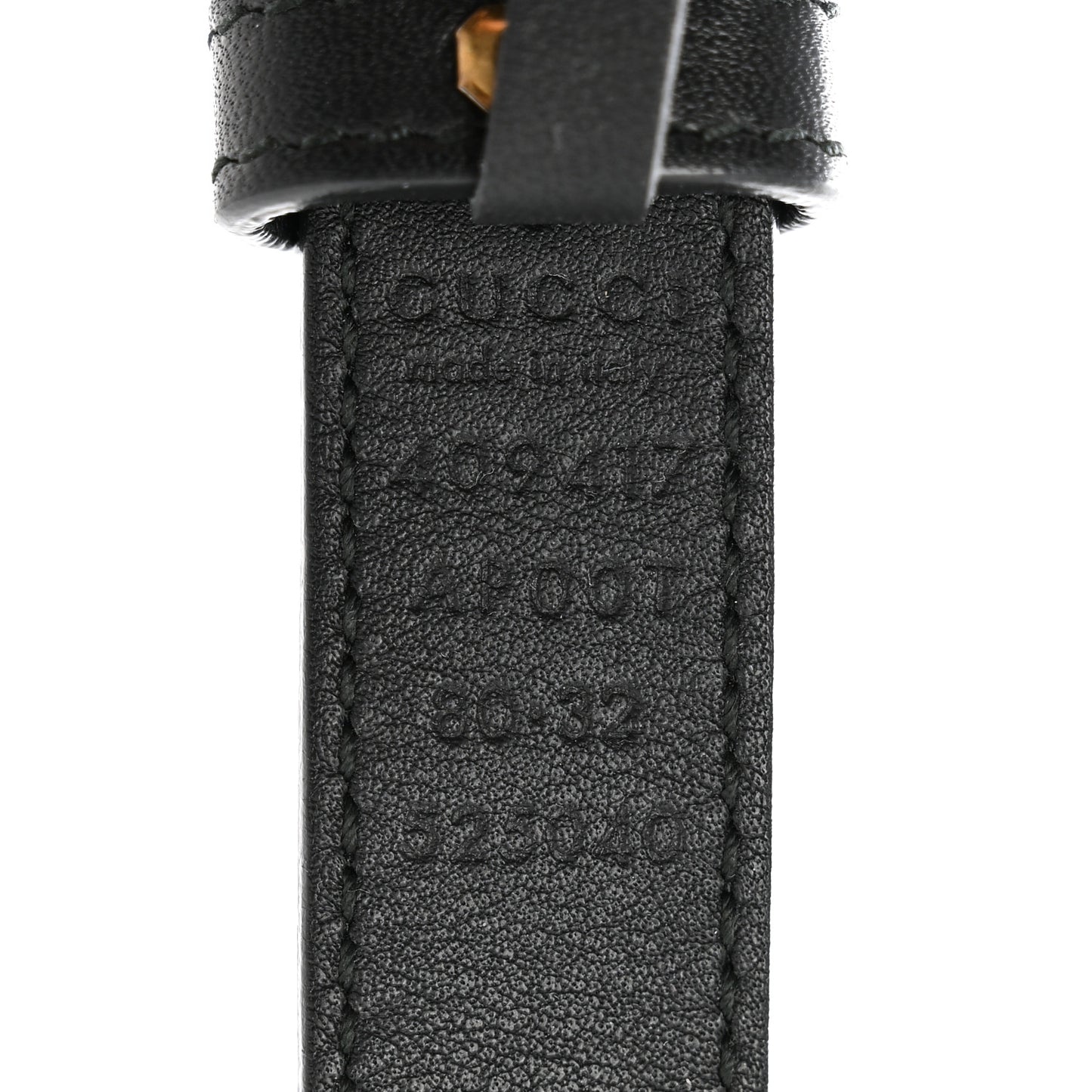 Calfskin Double G 20mm Belt 80 32 Black
