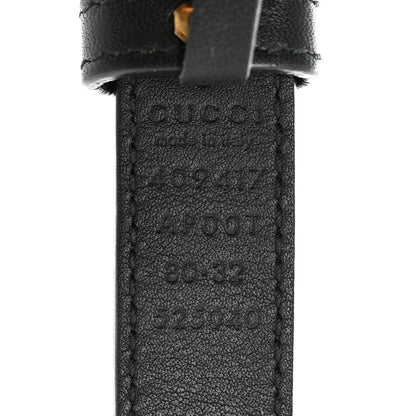 Gucci Calfskin Double G 20mm Belt 80 32 Black 3 of 5