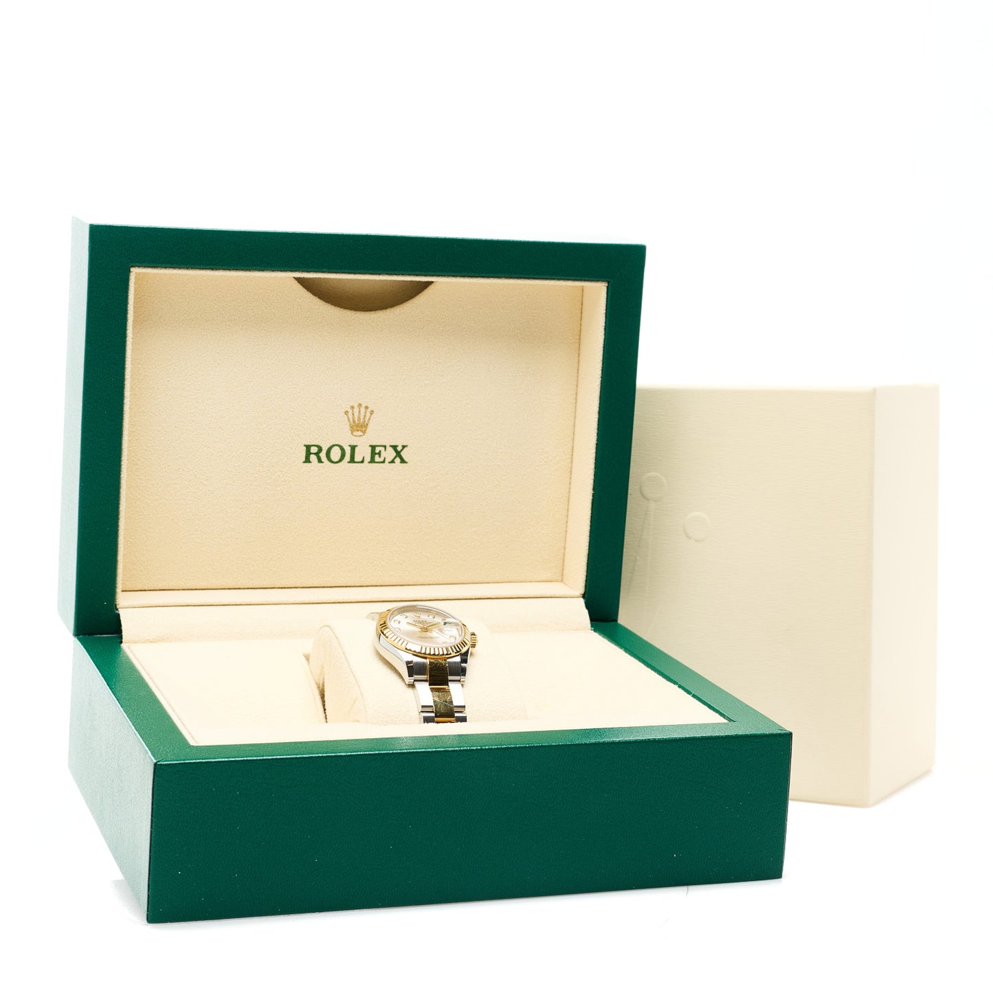 Stainless Steel 18K Yellow Gold Diamond 28mm Oyster Perpetual Datejust Watch Silver 279173