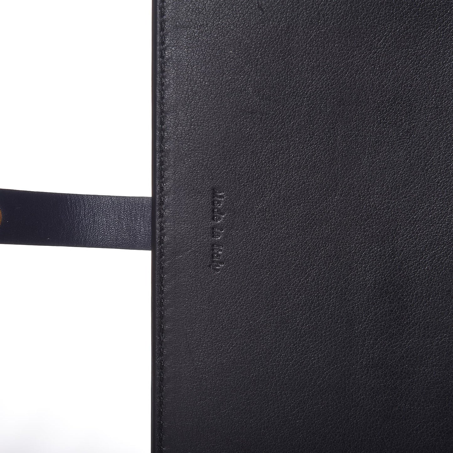 Shiny Smooth Calfskin Large Multifunction V Shape Wallet Navy Black