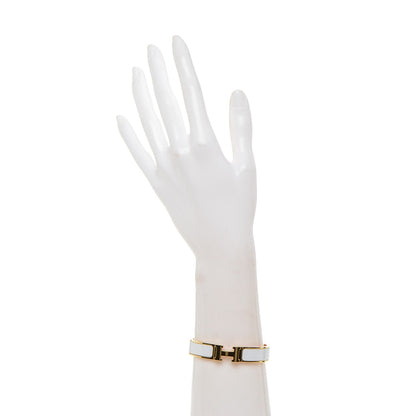 Hermes Enamel Narrow Clic Clac H Bracelet PM White 2 of 4