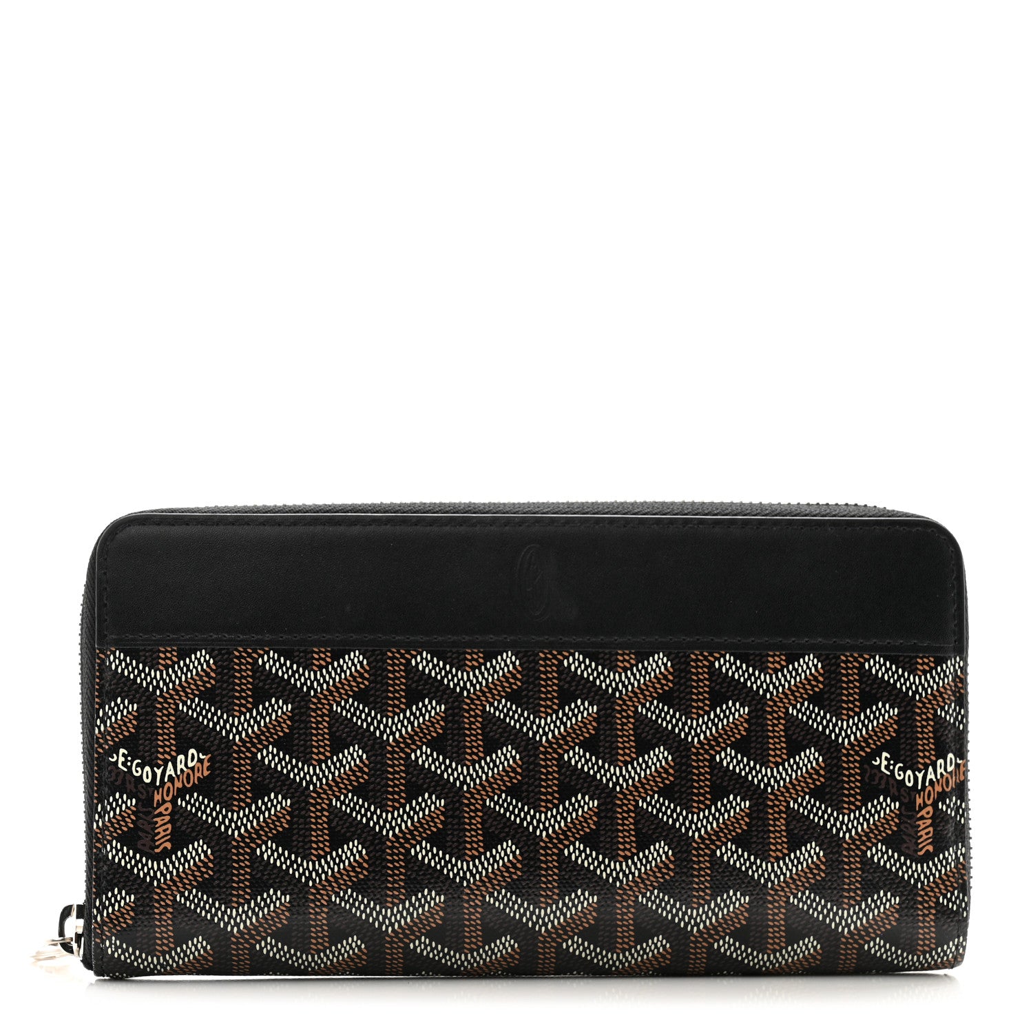 Goyard Goyardine Matignon Zip Around GM Wallet Black 1 of 9