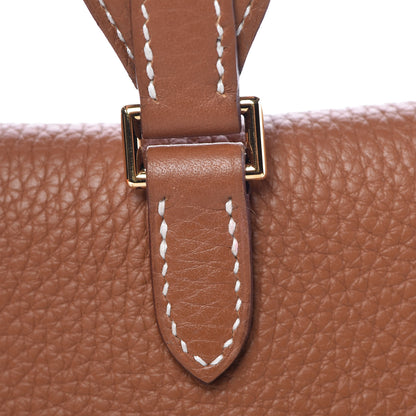 Hermes Taurillon Clemence Kelly Ado Backpack Gold 7 of 30