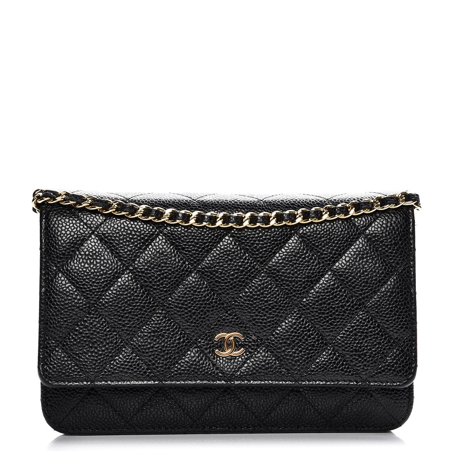 Chanel Caviar Quilted Wallet On Chain WOC Black 1 of 10