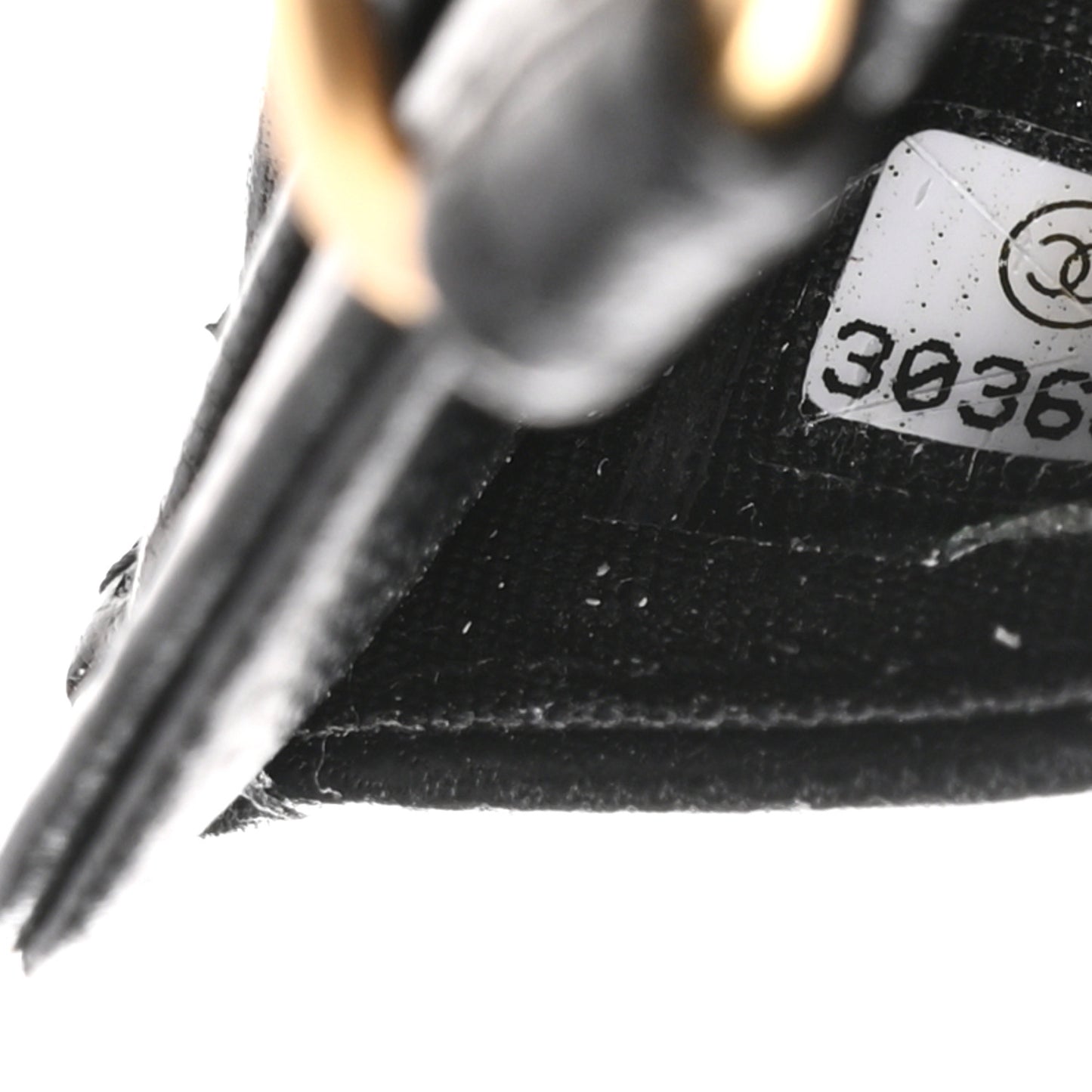 Shiny Goatskin Quilted Chanel 19 Card Holder On Chain Black