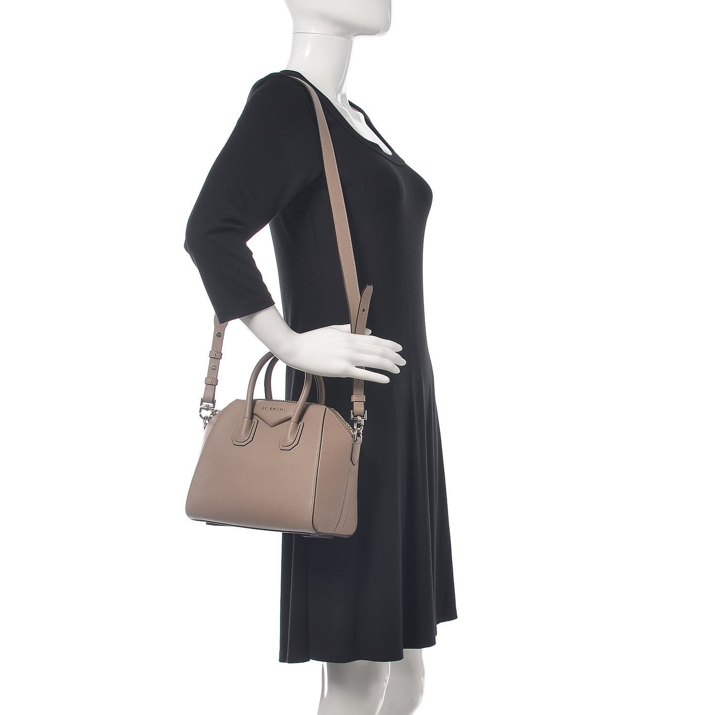 Calfskin Mini Antigona Storm Grey