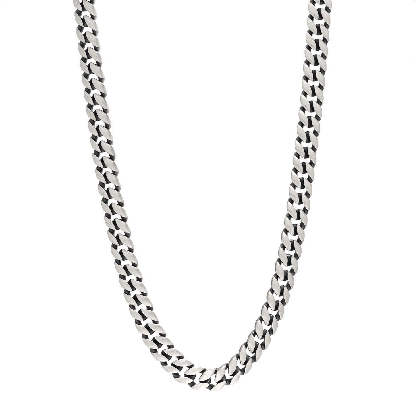 Sterling Silver 8mm Curb Chain Necklace