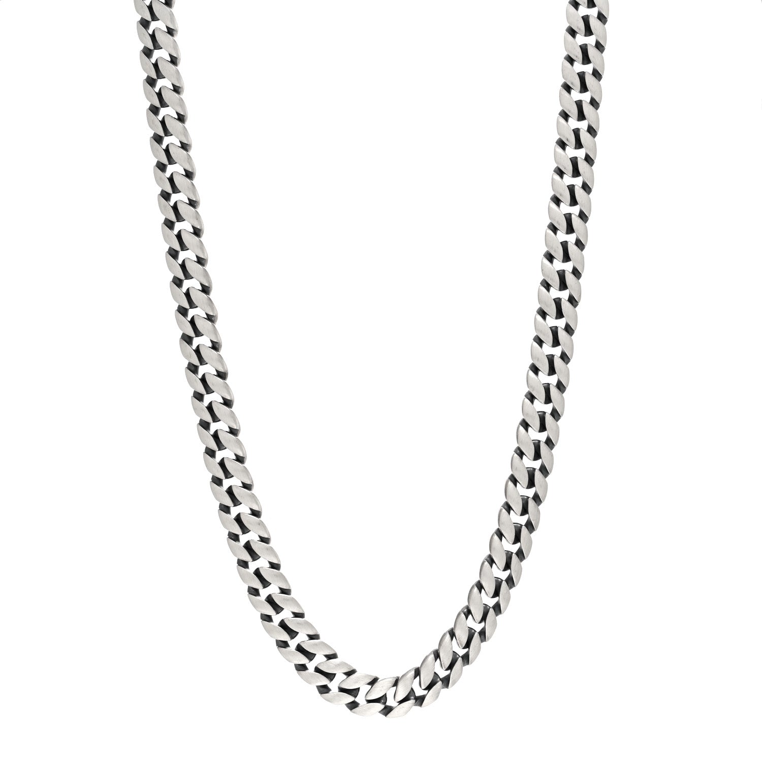 David Yurman Sterling Silver 8mm Curb Chain Necklace 1 of 4