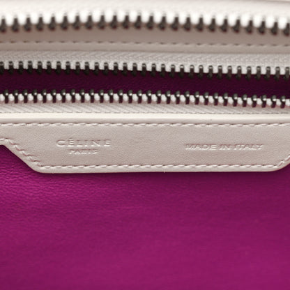 Celine Smooth Calfskin Micro Luggage White Magenta 6 of 16
