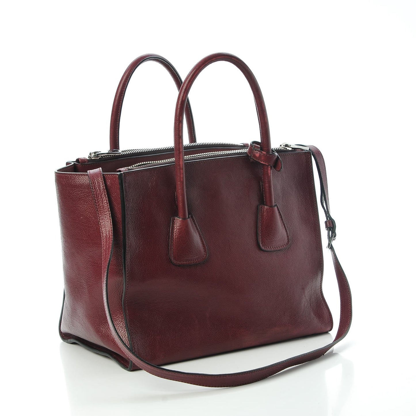 Glace Calf Twin Pocket Tote Ametista