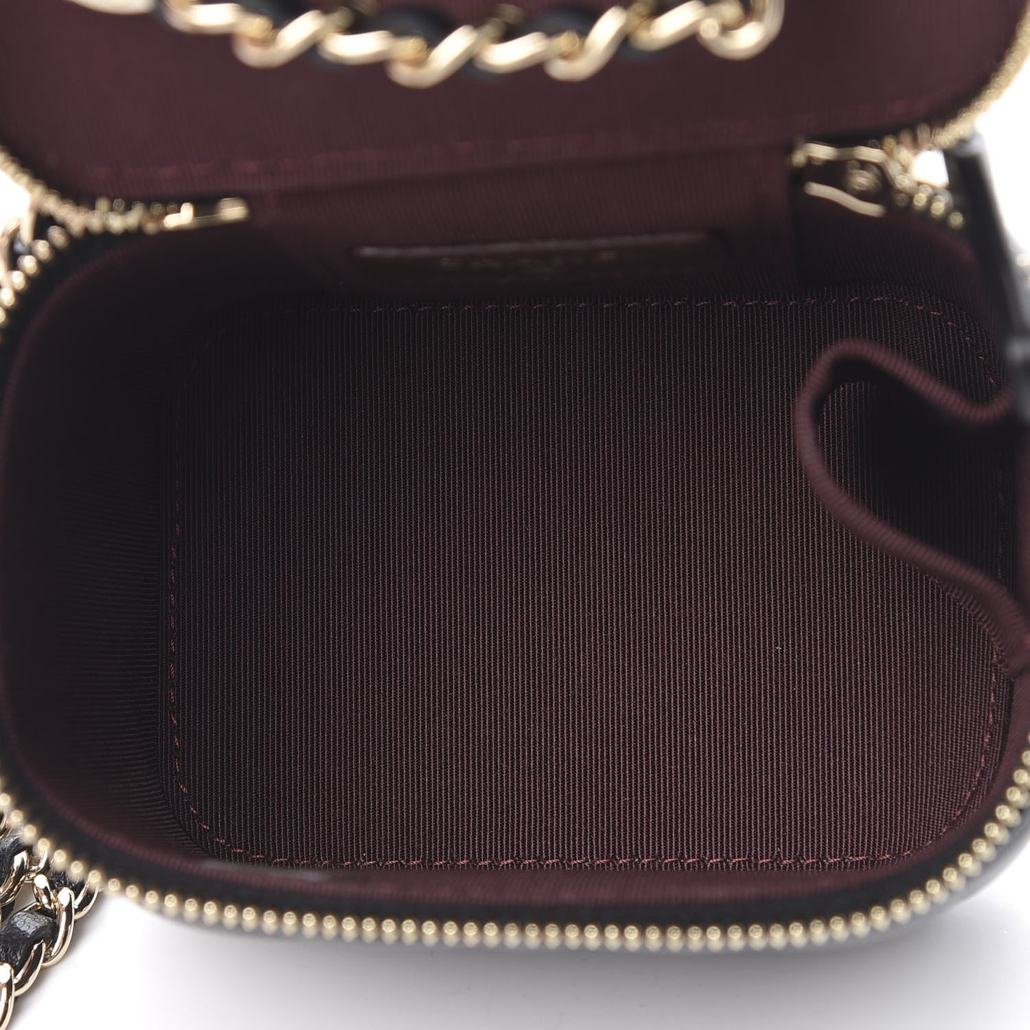 Chanel Lambskin Quilted Mini Vanity Case With Chain Black 5 of 11