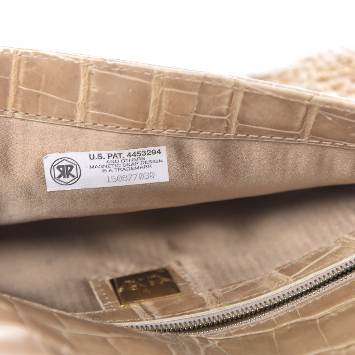 Fendi Fabric Crocodile Crystal Lizard Baguette 7 of 11