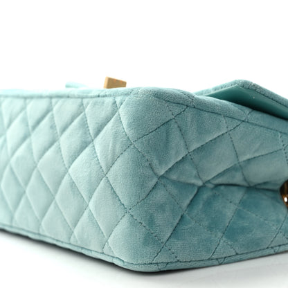 Chanel Velvet Quilted Mini 2.55 Reissue Flap Light Blue 8 of 11