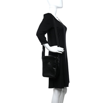 Versace Calfskin Messenger Bag Black 2 of 9