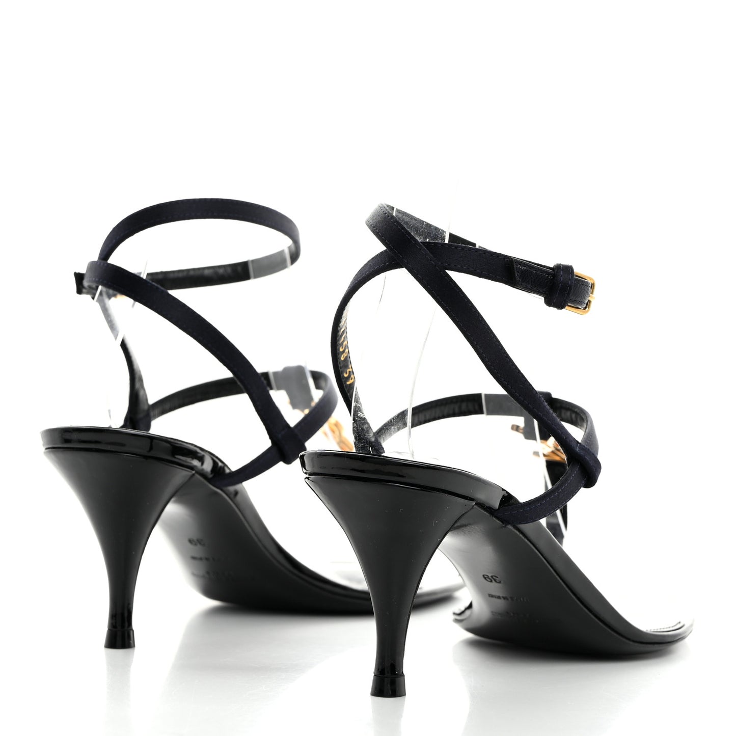 Crepe Satin Cassandra 60 Sandals 39 Patriot Navy