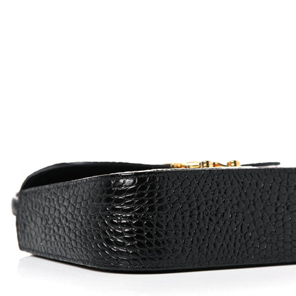 Miu Miu Crocodile Print Calfskin Top Handle Bag Black 7 of 10