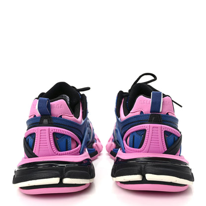 Balenciaga Rubber Mesh Bi-Color Womens Track.2 Open Sneakers 37 Blue Pink 5 of 9