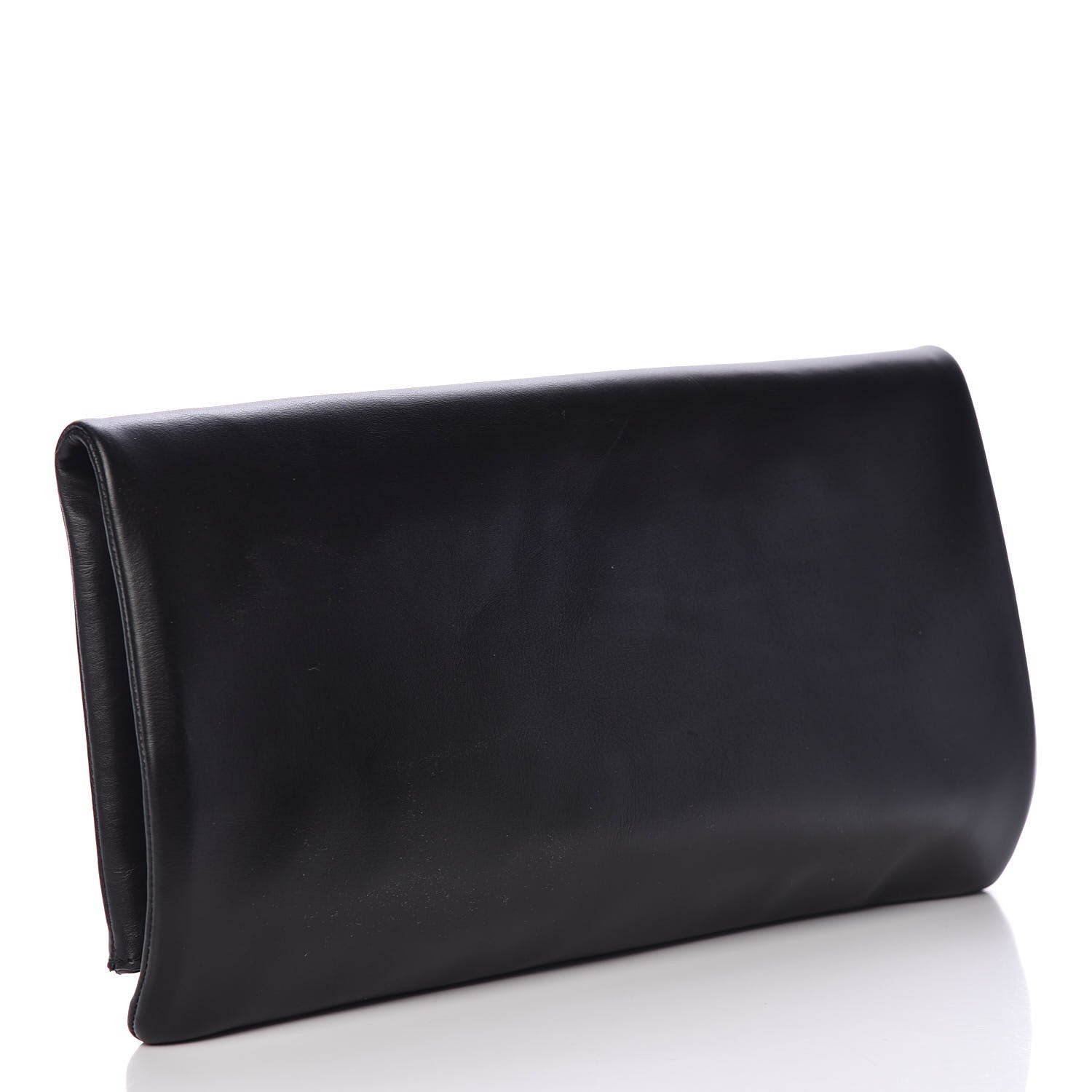 Saint Laurent Smooth Calfskin Letters Fold-Over Clutch Black 3 of 6
