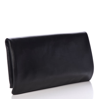 Saint Laurent Smooth Calfskin Letters Fold-Over Clutch Black 3 of 6