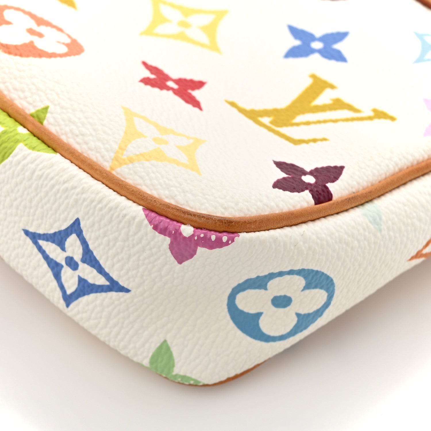 Louis Vuitton Monogram Multicolor Pochette Accessories White 15 of 17