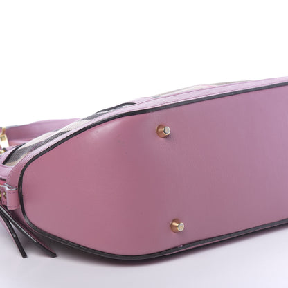 Burberry Bridle Calfskin House Check Small Orchard Bowling Bag Pink 12 of 13