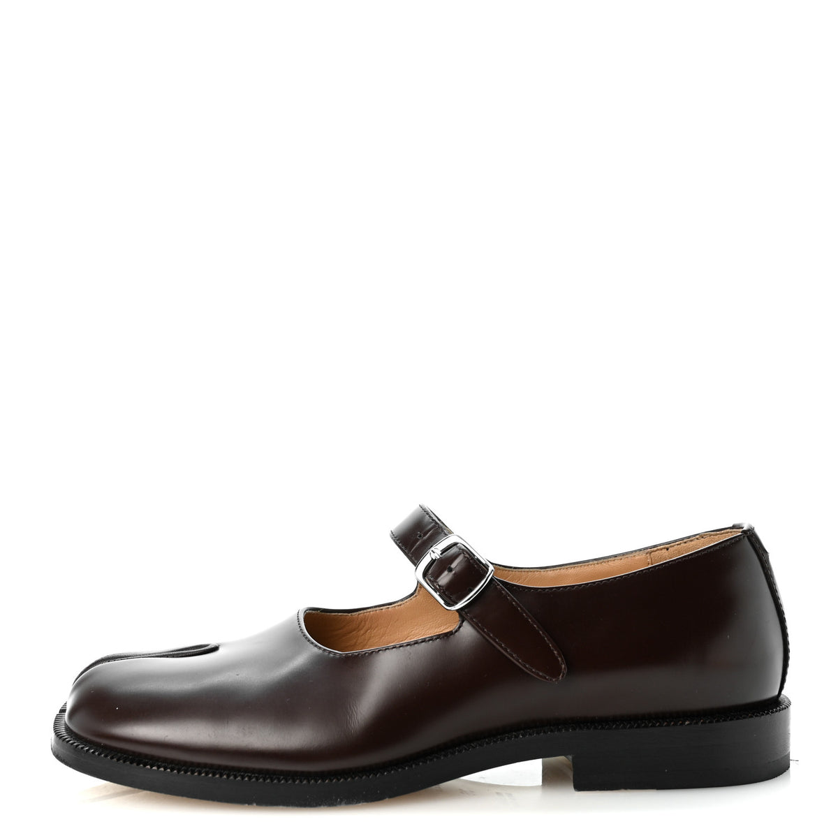 Maison Margiela Brushed Calfskin Tabi 20mm Mary Janes 36 Adobe Brown 1 of 9