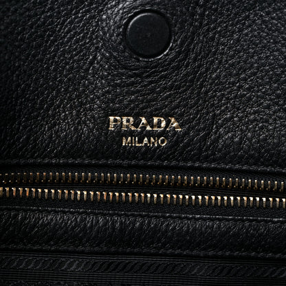 Prada Vitello Daino Pocket Shopping Tote Black 6 of 16