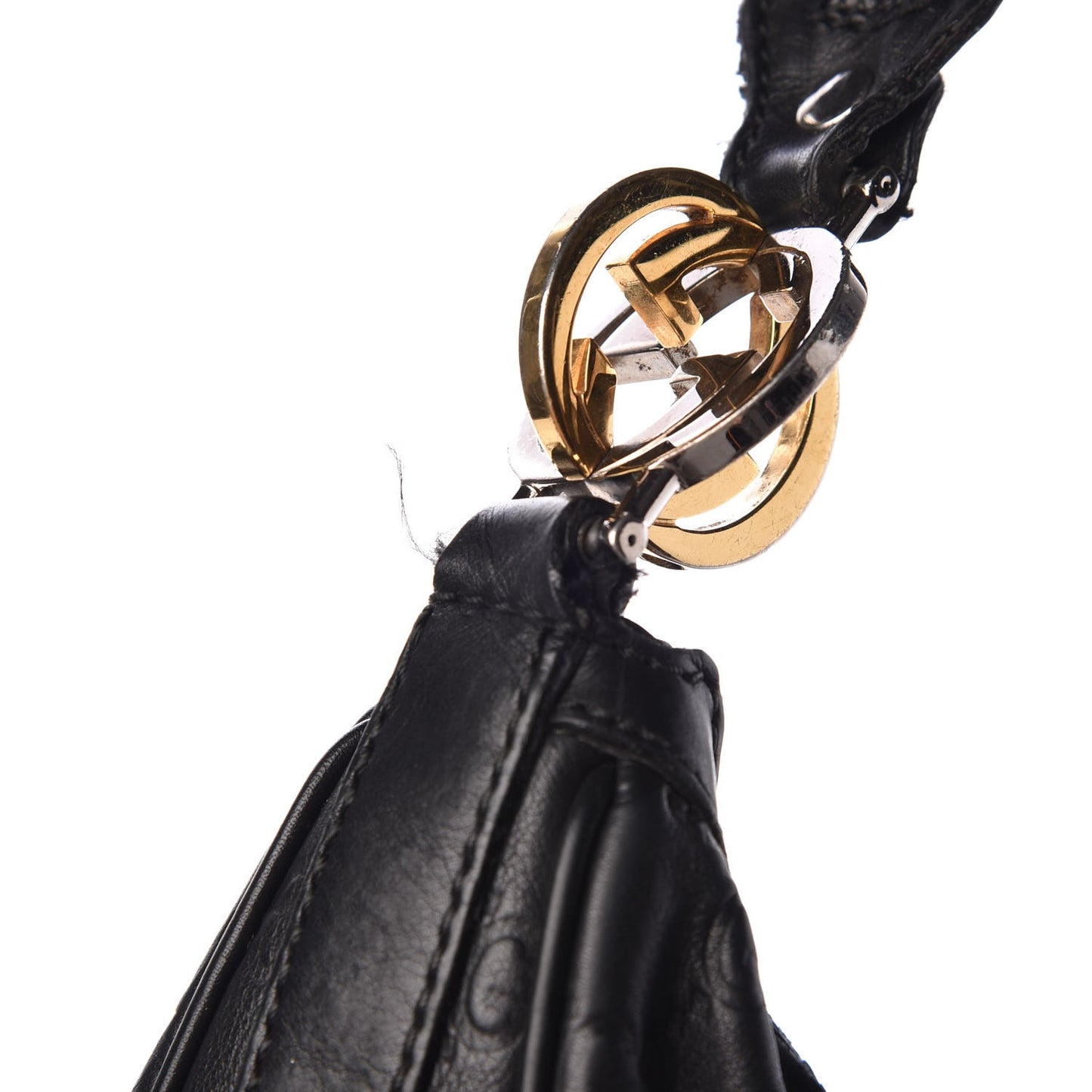 Guccissima Large GG Twins Hobo Black