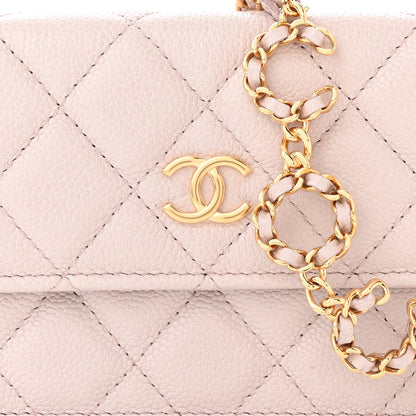 Chanel Caviar Quilted Miss Coco Clutch With Chain Grey 9 of 12