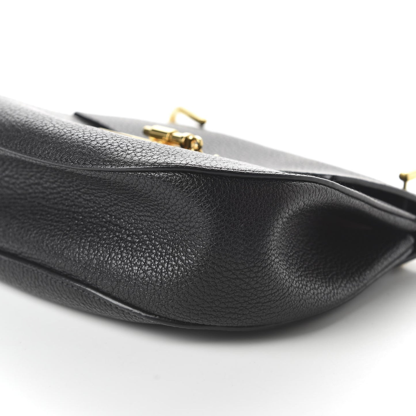 Grained Lambskin Drew Shoulder Bag Black