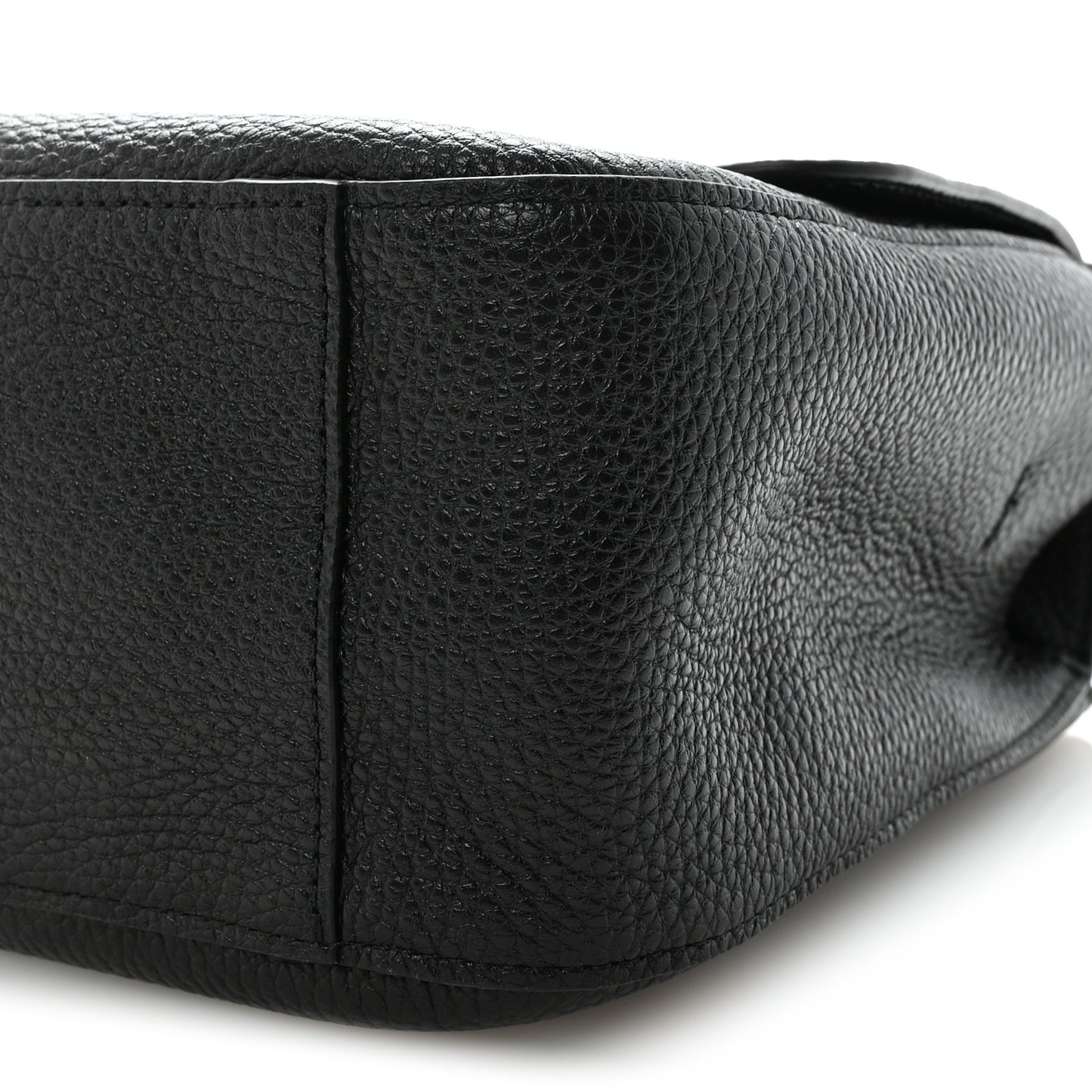 Grained Calfskin Small Souplissimo Maxi Flap Black