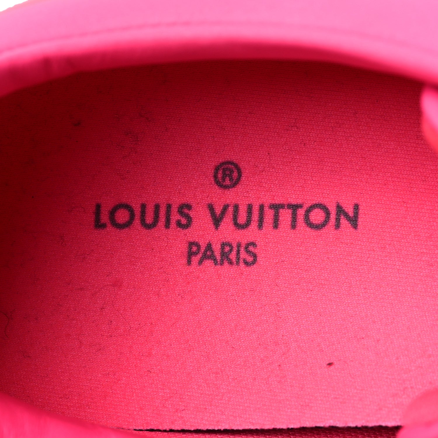 Louis Vuitton Grained Calfskin Embossed Monogram Mens Luxembourg Sneakers 6.5 Fluo Pink 8 of 8