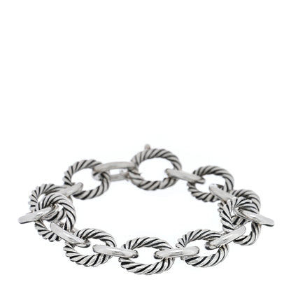 David Yurman Sterling Silver 12mm Large Oval Link Bracelet 1 of 3