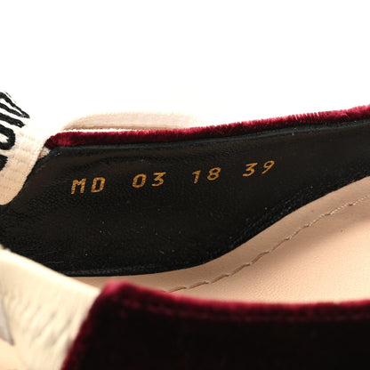 Christian Dior Velvet Ribbon J'Adior Slingback 65mm Pumps 39 Deep Amaranth 9 of 9