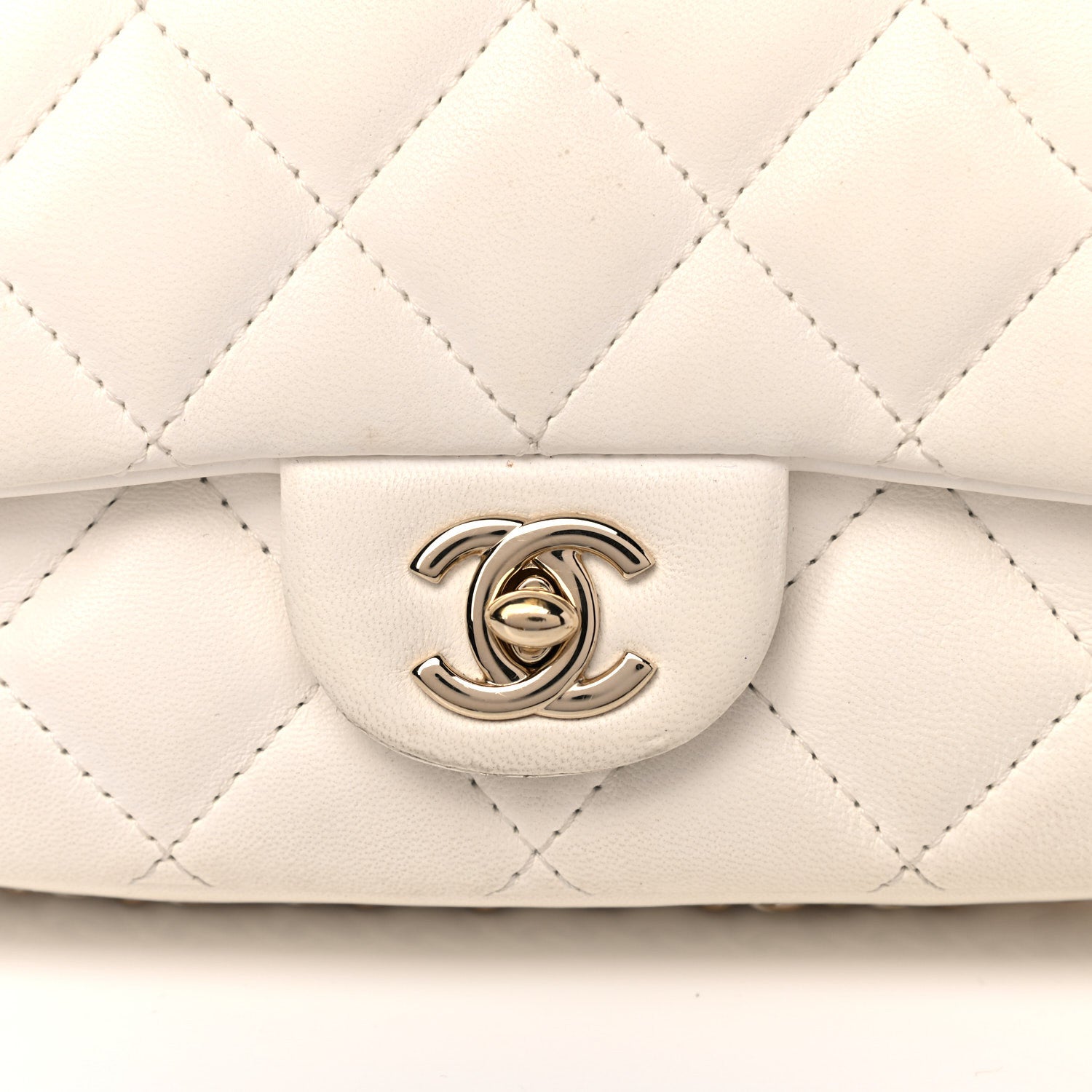Chanel Lambskin Quilted Mini My Precious Flap White 7 of 23