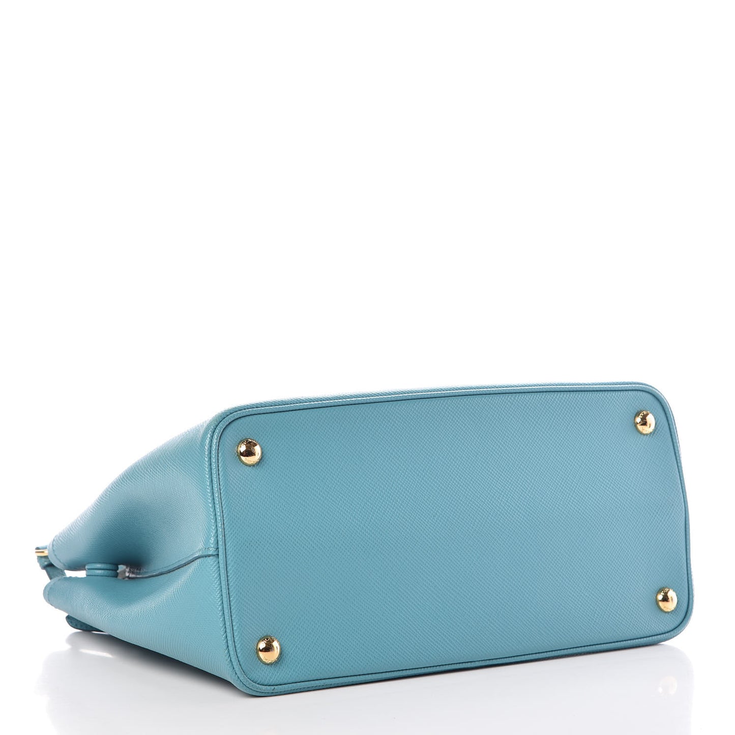 Saffiano Cuir Small Double Bag Turchese Acquamarina