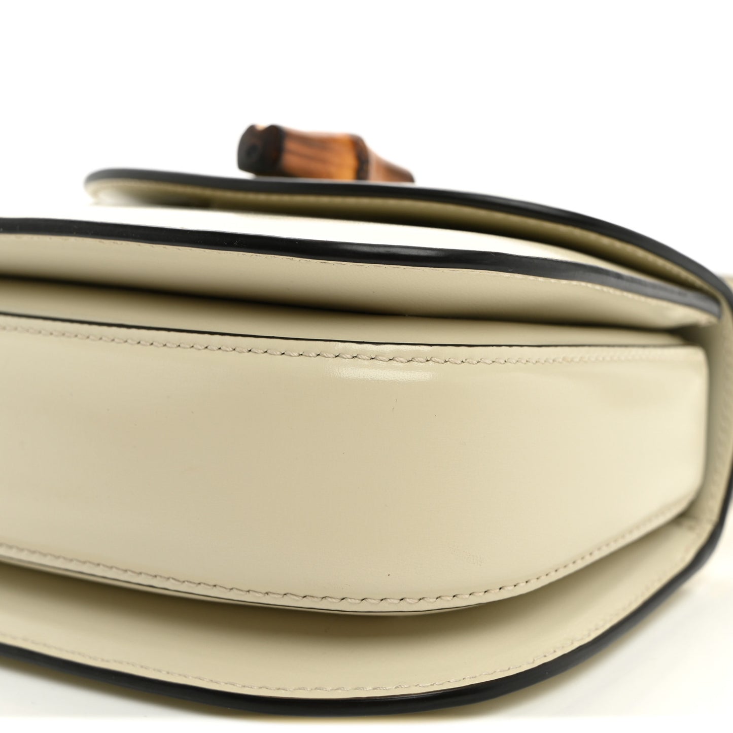 Boarded Dyana Lux Calfskin Web Mini Bamboo 1947 Top Handle Bag Mystic White