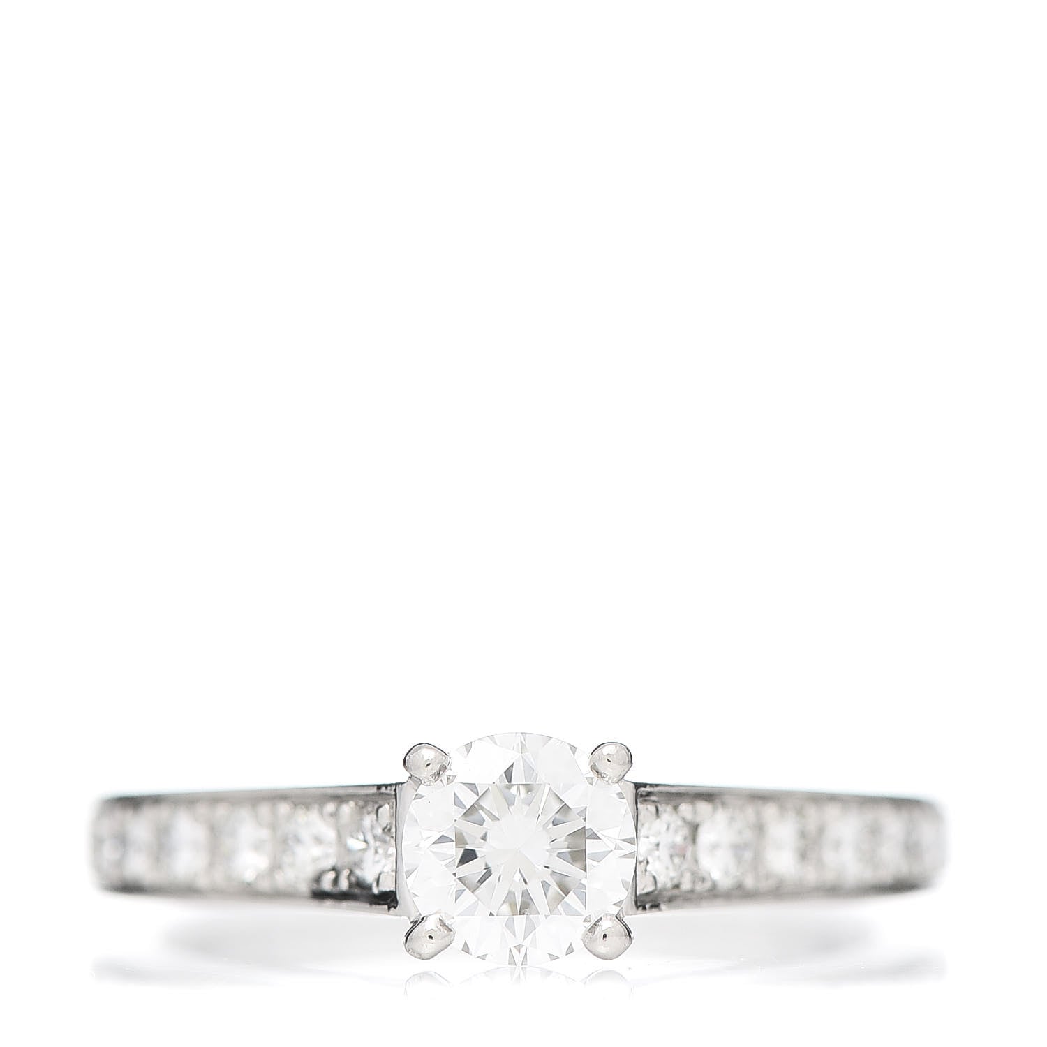 Cartier Platinum Diamond .35ct 1895 Solitaire Engagement Ring 45 3.25 1 of 8