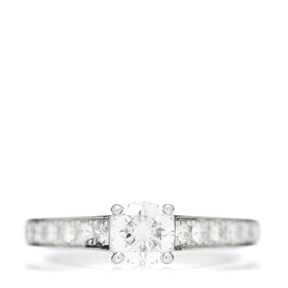 Cartier Platinum Diamond .35ct 1895 Solitaire Engagement Ring 45 3.25 1 of 8