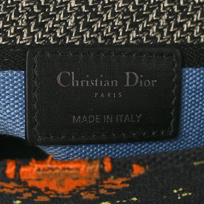Christian Dior Canvas Pixel Zodiac Embroidered Medium Lady D-Lite Nero Multicolor 6 of 10