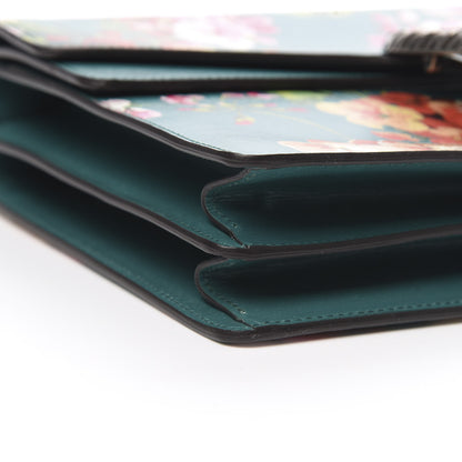 Gucci Calfskin Blooms Print Medium Dionysus Shoulder Bag Bright Emerald Multicolor 8 of 9