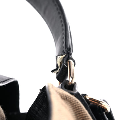 Burberry Canvas Mega Check Medium Ashby Hobo Black 11 of 24