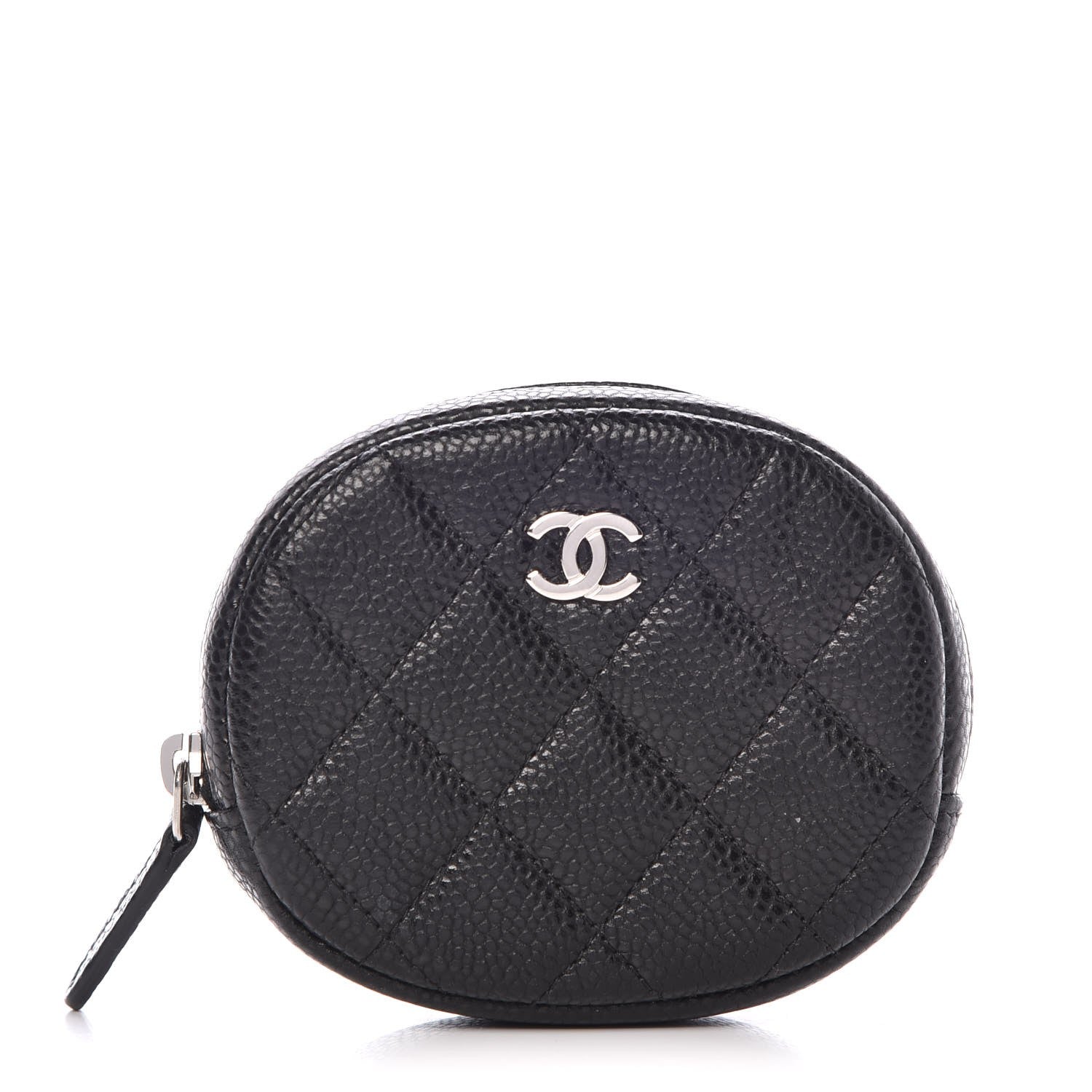 Chanel Caviar Quilted Zip Around Classic Coin Purse Black 1 of 10