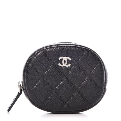 Chanel Caviar Quilted Zip Around Classic Coin Purse Black 1 of 10
