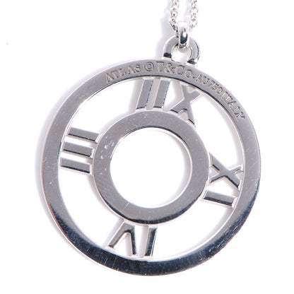 Tiffany 18k White Gold Diamond Large Atlas Pendant Necklace 3 of 6