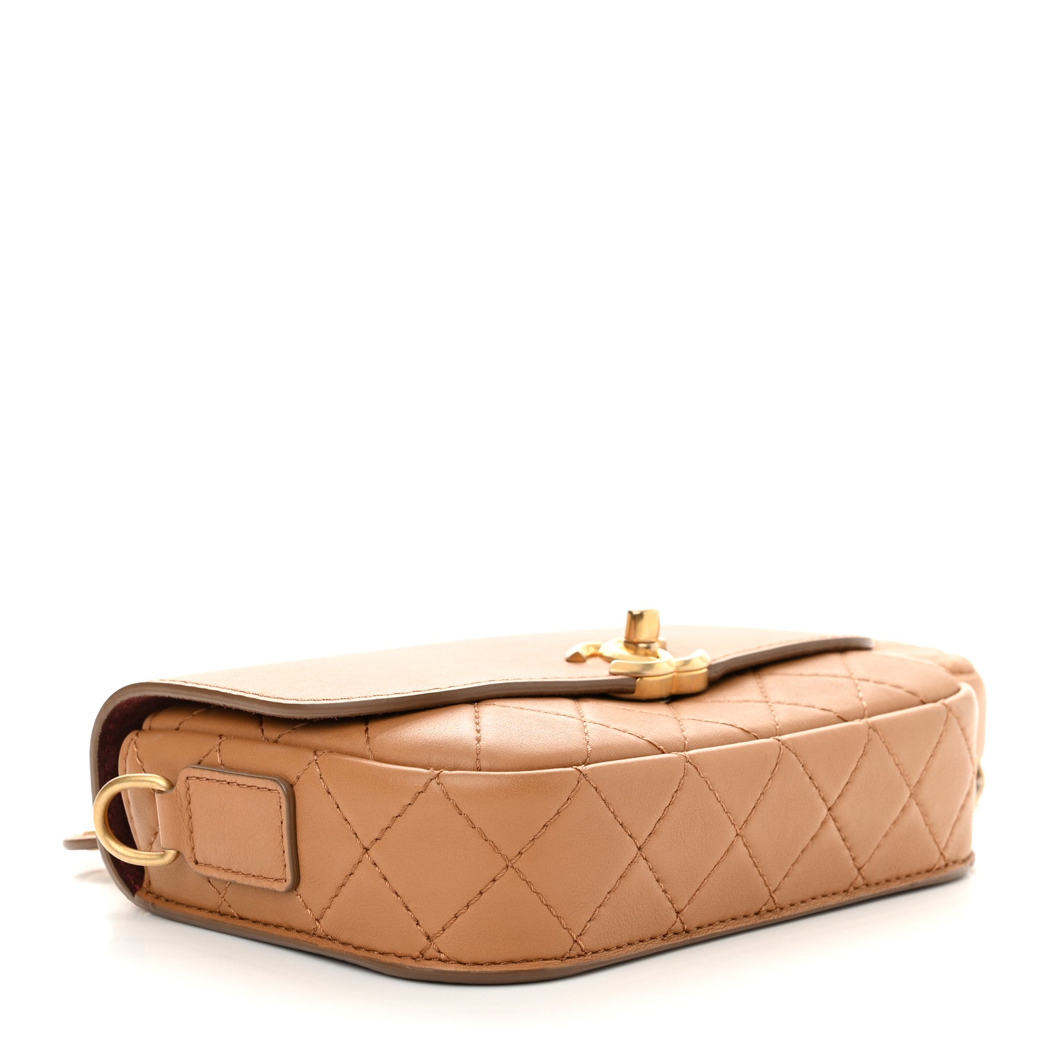 Chanel Calfskin Quilted Multi Pouching Flap And Coin Purse Beige 6 of 14