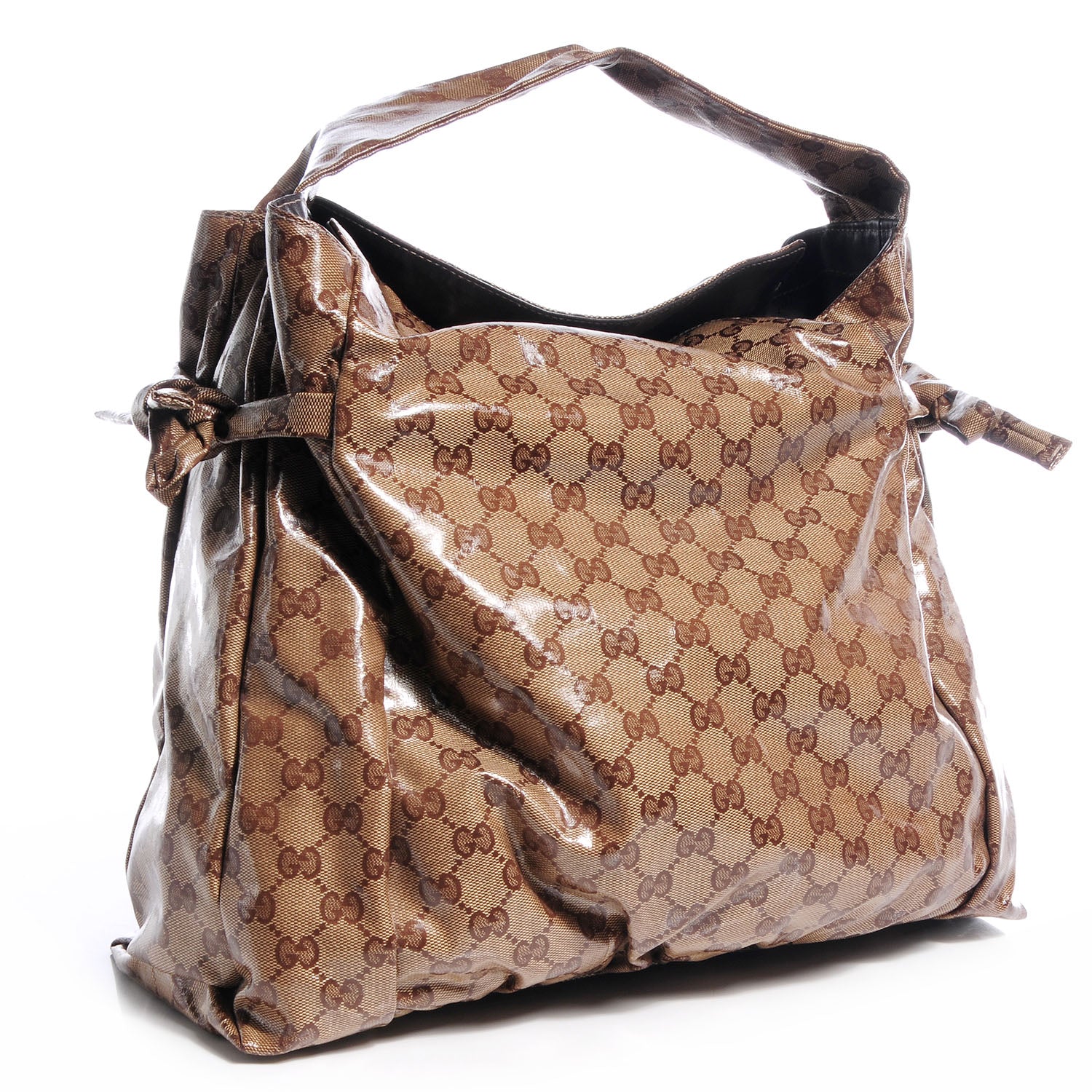 Gucci Crystal GG Medium Hysteria Shoulder Bag Brown 3 of 7