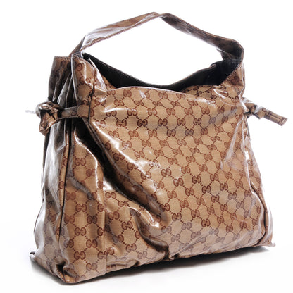 Gucci Crystal GG Medium Hysteria Shoulder Bag Brown 3 of 7